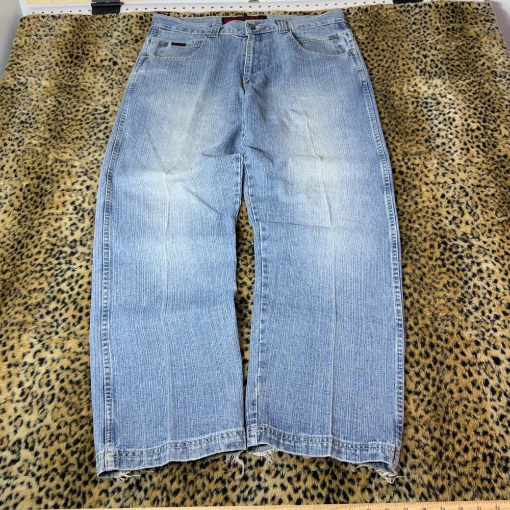 2000s Y2K Skater Baggy Moda Blue Jeans Size 40x34